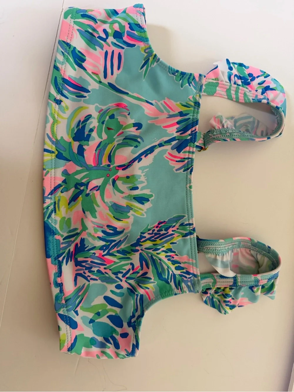 Lilly Pulitzer Girls Size 10 Two Piece Bikini Swimsuit Tropical Floral